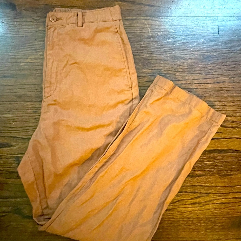 UNIQLO linen blend straight leg pants